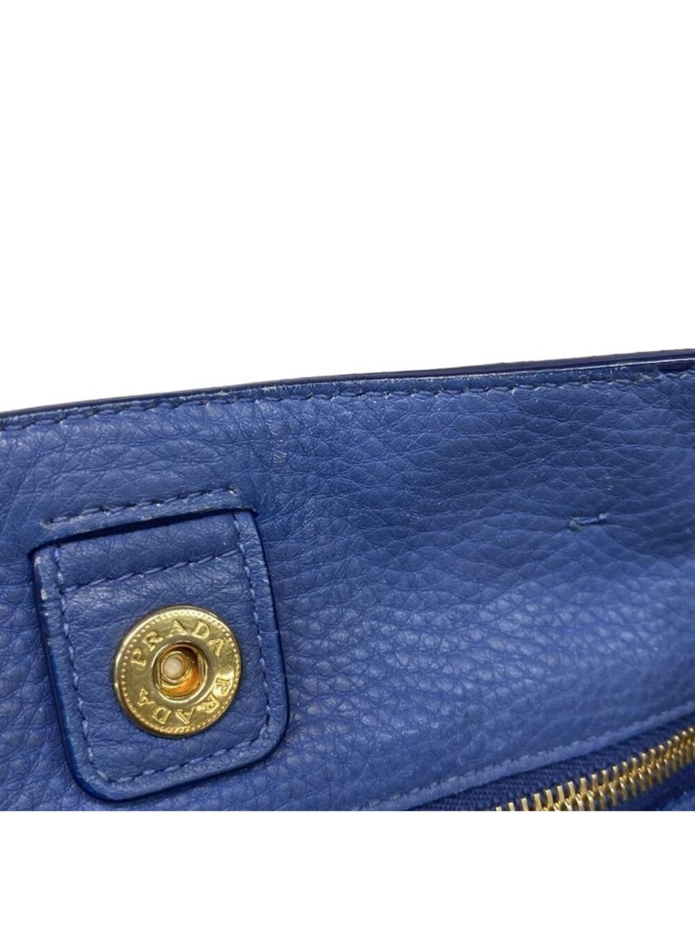 Prada Tote Blue Leather Tag - Picture 15 of 15